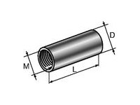 Муфта гладкая, оцинкованная