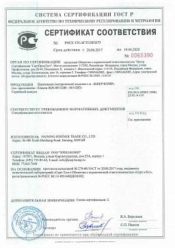 Сертификат на Колпачковые гайки DIN 1587 (М5-М8) 1