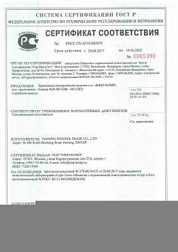 Сертификат на Шпилька высокопрочная 12.9 DIN 975 1