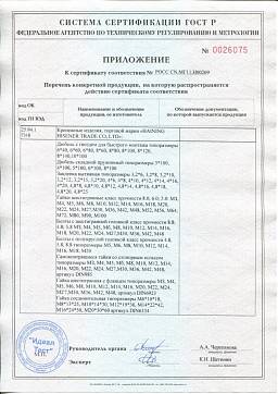 Сертификат на Дюбель-гвоздь потай 6