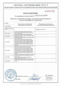 Сертификат на Шуруп по бетону (нагель) 3